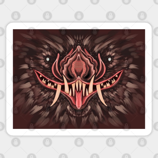 Leaf Nosed Bat Sticker by hollowedskin